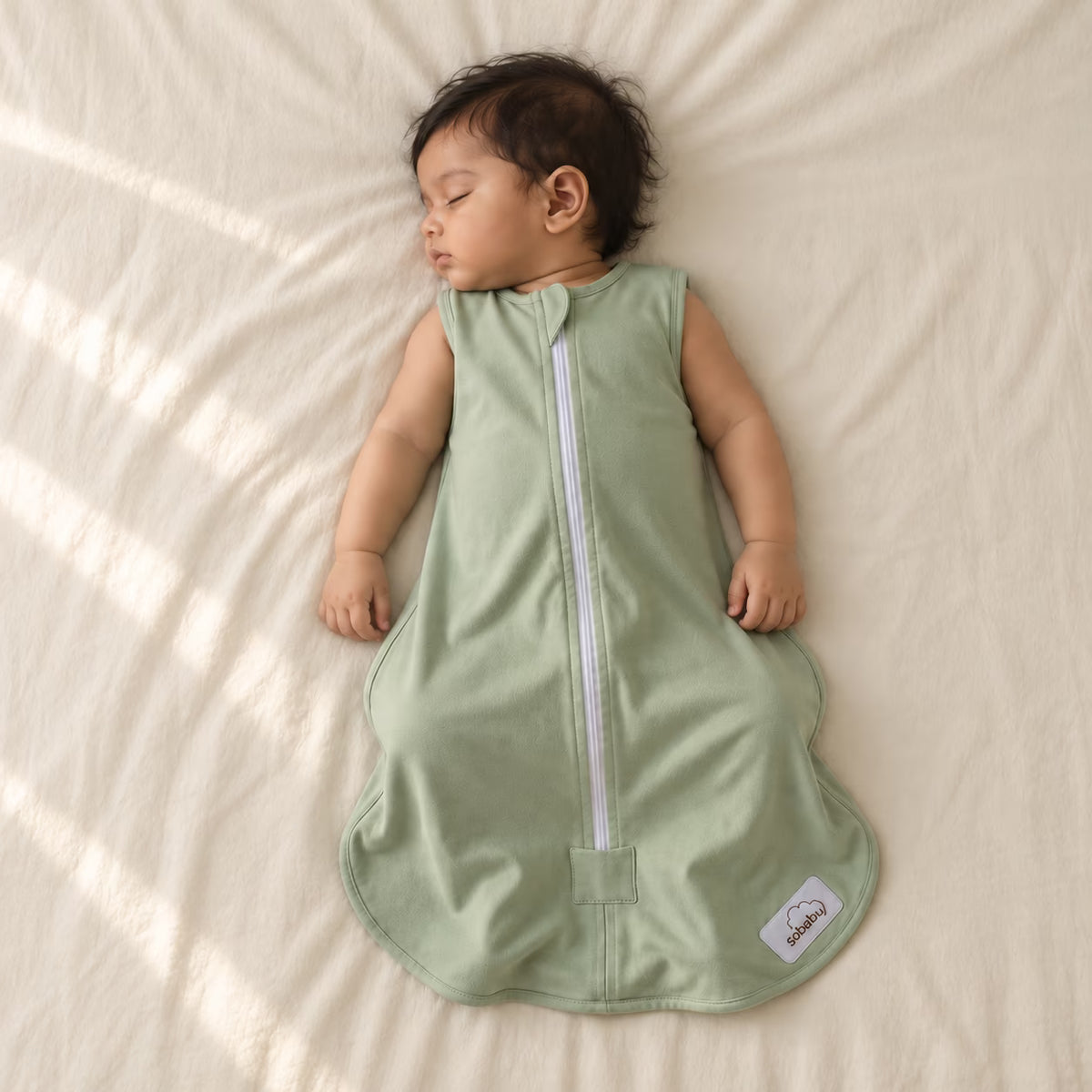 Meadow Hush Green | Sobabu Classic Sleepsack – Breathable Wearable Sleep Sack Blanket & Sleeping Bag for Babies - Sobabu