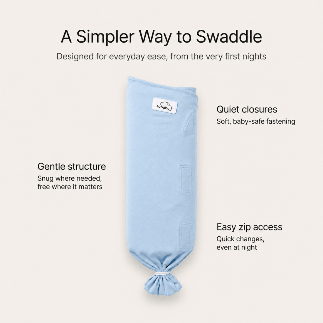 Sobabu Newborn Swaddle Wrap in Premium Soft Cotton - Sobabu