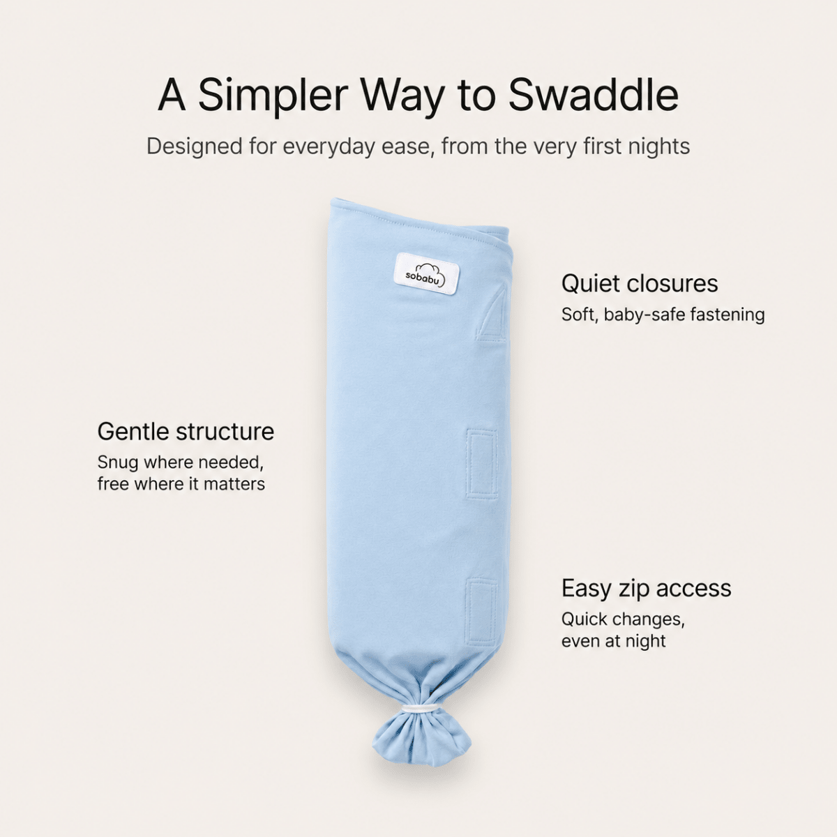 Sobabu Newborn Swaddle Wrap in Premium Soft Cotton - Sobabu