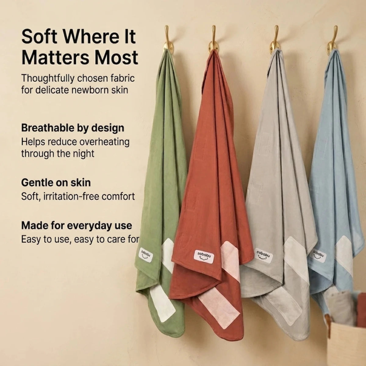 Sobabu Newborn Swaddle Wrap in Premium Soft Cotton - Sobabu